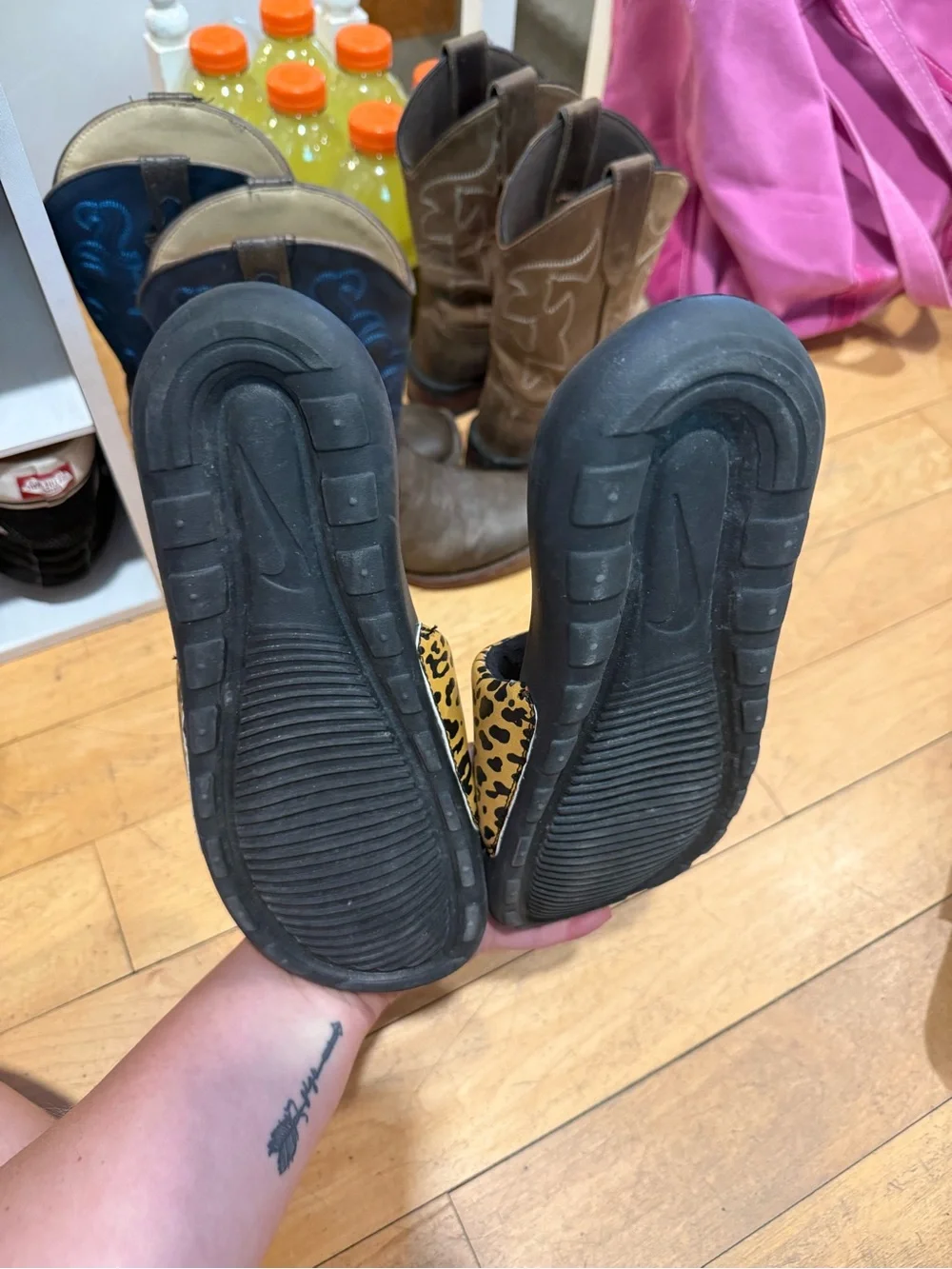 Nike Leopard Print Slide Sandals